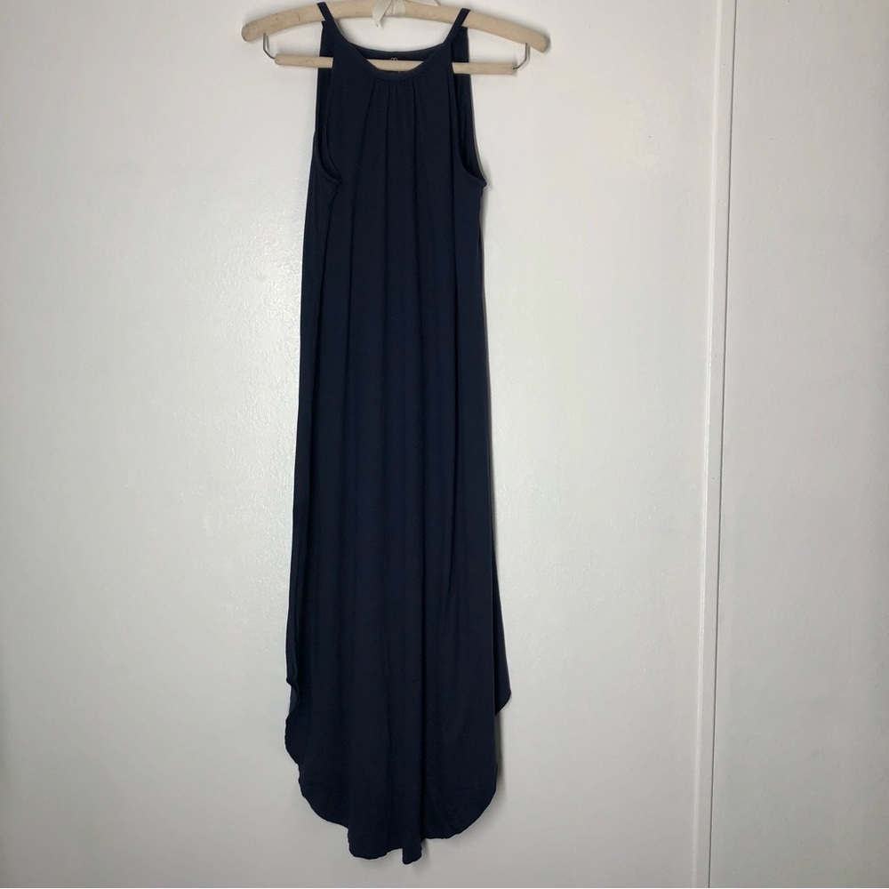 BB Collection Navy Blue Womens Maxi Dress Size Small Soft Stretchy Boho